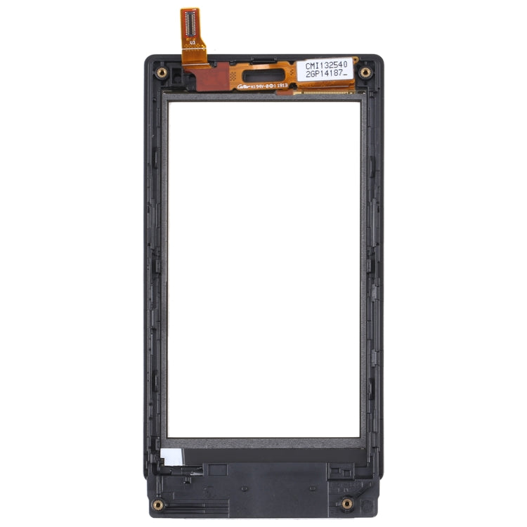 Pannello touch originale con cornice per Sony Xperia Sola MT27i, For Sony Xperia Sola MT27i(with Frame)