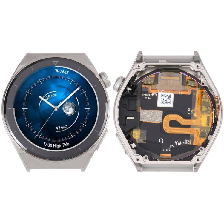 Schermo LCD originale in materiale zaffiro per Huawei Watch GT 3 Pro 46mm digitalizzatore assemblaggio completo con cornice, For Huawei Watch GT 3 Pro 46mm(Silver)