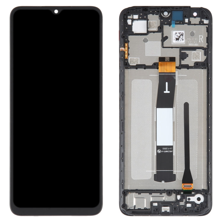 Schermo LCD originale AMOLED per Xiaomi Redmi 12C Digitizer assemblaggio completo con cornice, For Xiaomi Redmi 12C