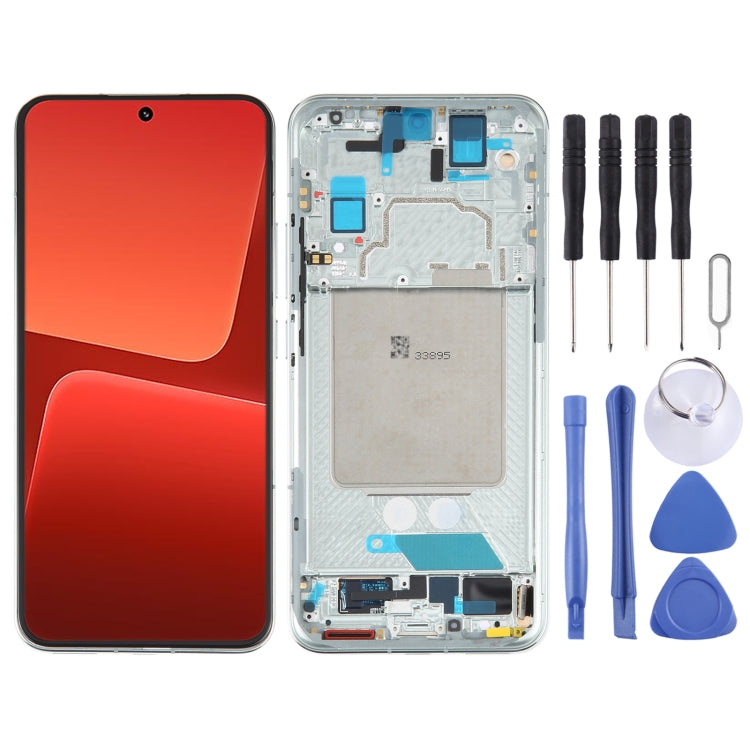 Schermo LCD originale AMOLED per Xiaomi 13 Digitizer assemblaggio completo con cornice, For Xiaomi 13 (Original)