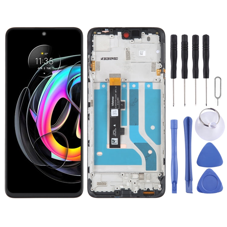 Original Motorola Edge 20 Fusion / Edge 20 Lite OLED LCD Screen Digitizer Full Assembly with Frame, For Motorola Edge 20 Fusion / Edge 20 Lite