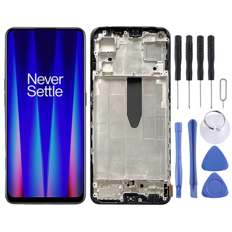 Schermo LCD per OnePlus Nord CE 2 5G IV2201 Digitizer assemblaggio completo con cornice, For OnePlus Nord CE 2 5G