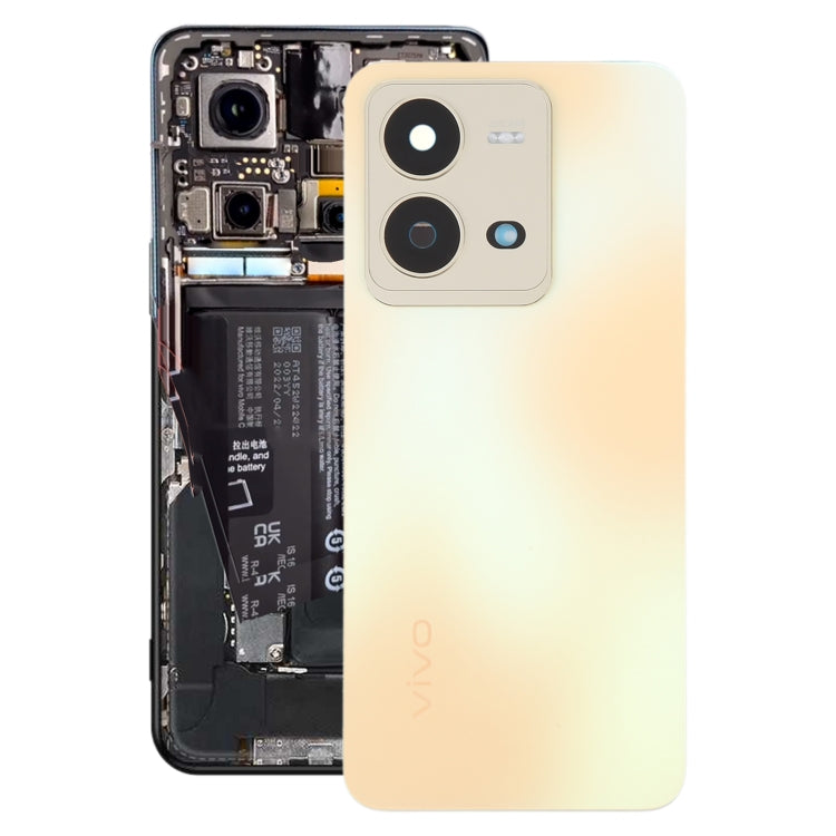 For vivo V25 Original Battery Back Cover With Camera Lens Cover, For vivo V25