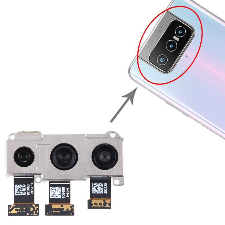 Per Asus Zenfone 7/7 Pro ZS670KS ZS671KS Set fotocamera posteriore, For Asus Zenfone 7 / 7 Pro