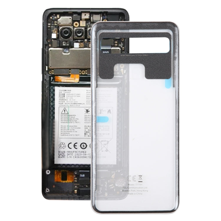 For OEM TCL 10L T770H Glass Battery Back Cover, For TCL 10L