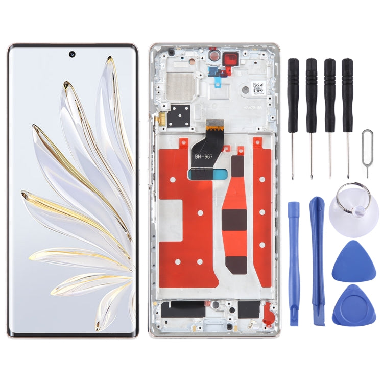 Schermo LCD originale per Honor 70 Digitizer Assemblaggio completo con cornice, For Honor 70  (Original)