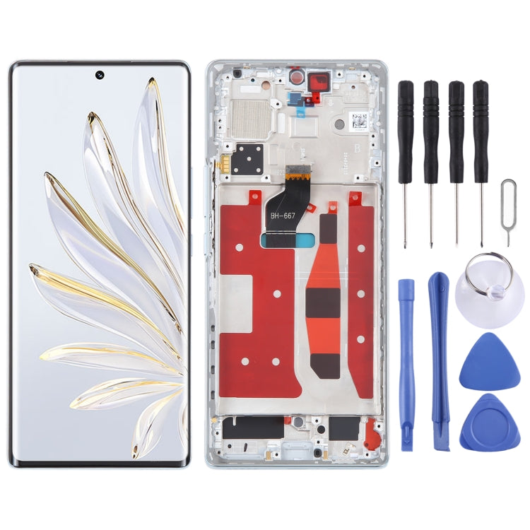 Schermo LCD originale per Honor 70 Digitizer Assemblaggio completo con cornice, For Honor 70  (Original)