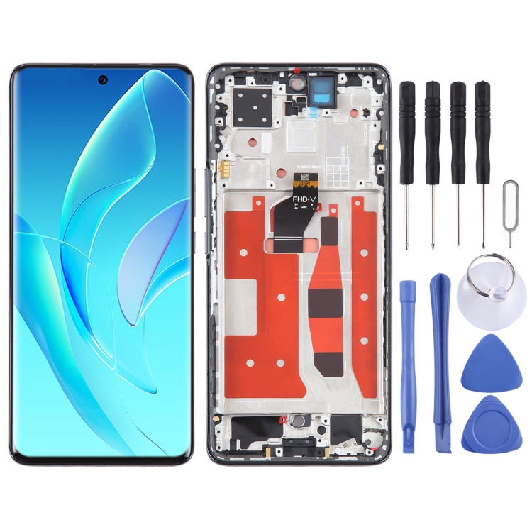 Original LCD Screen for Honor 60 Pro Digitizer Full Assembly with Frame, For Honor 60 Pro (Original)