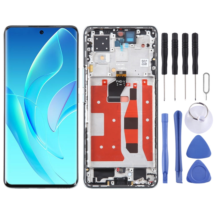 Schermo LCD originale per Honor 60 Pro Digitizer Assemblaggio completo con cornice, For Honor 60 Pro (Original)