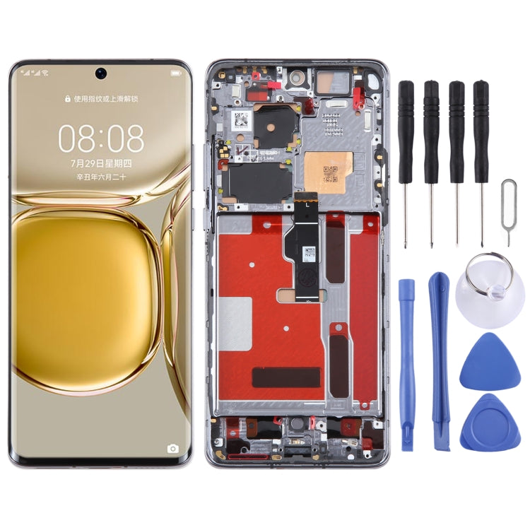 Original LCD Screen for Huawei P50 Pro Digitizer Full Assembly with Frame, For Huawei Mate 50 Pro (Original), For Huawei P50 Pro (Original)