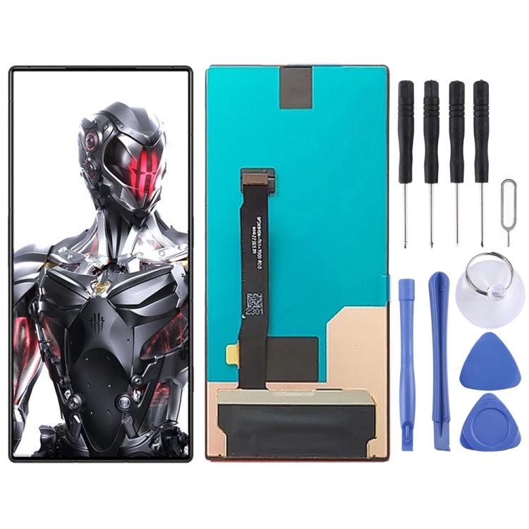 Schermo LCD materiale AMOLED per ZTE Nubia Red Magic 8 Pro NX729J con assemblaggio completo digitalizzatore, For ZTE Nubia Red Magic 8 Pro