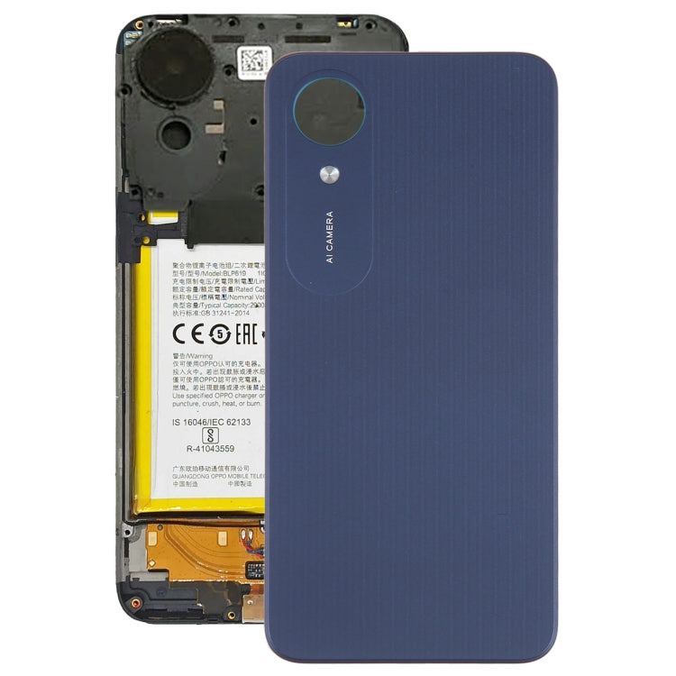 For OPPO A17K Original Battery Back Cover, For OPPO A17K (Original), For OPPO A17K (Original, Dark Blue)