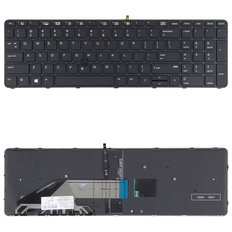 For HP Probook 650 G2 G3 655 G3 450 G3 841137-001 US Version Keyboard with Backlight and Pointing, For HP Probook 650 G2