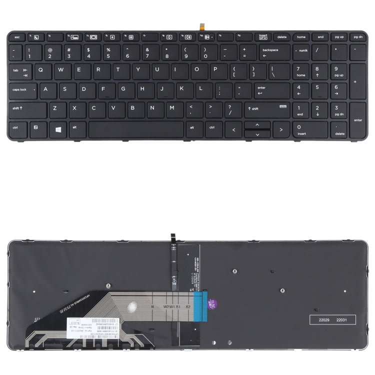 Per HP Probook 650 G2 G3 655 G3 450 G3 841137-001 Tastiera versione USA con retroilluminazione, For HP Probook 650 G2 G3