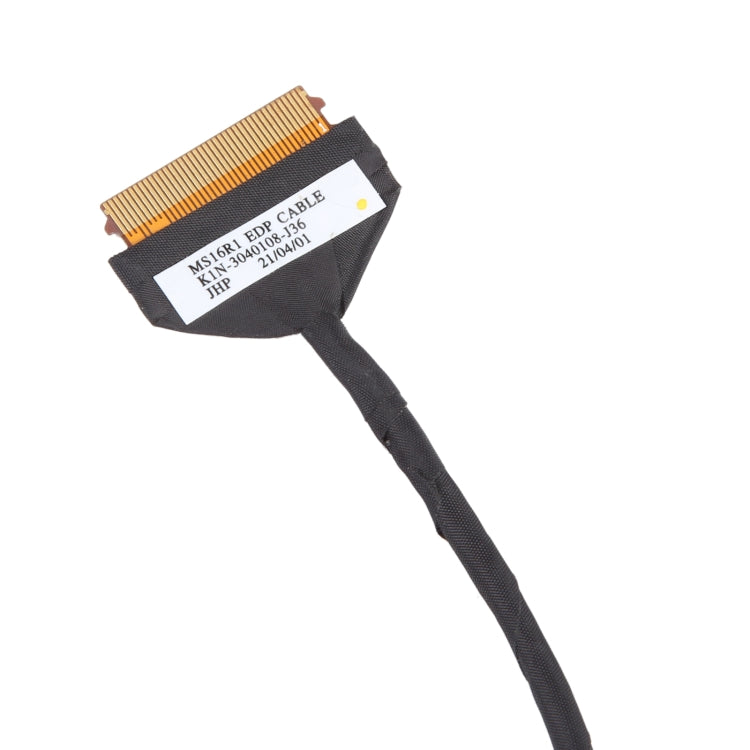 30Pin K1N-3040108-H39 K1N-3040108-J36 K1N-3040327-J36 LCD Cable for MSI MS16R1 GF63 8RD, For MSI MS16R1 GF63 8RD