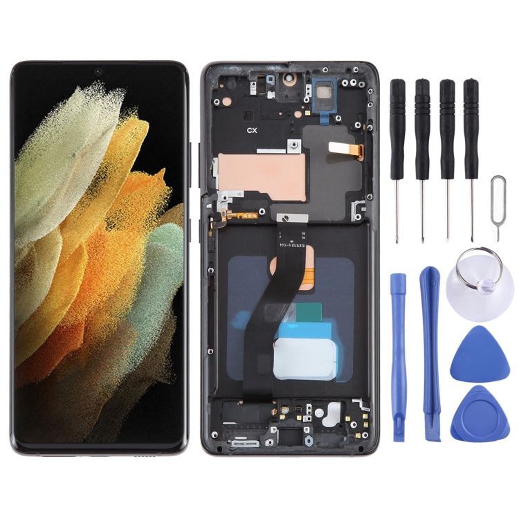 OLED LCD Screen for Samsung Galaxy S21 Ultra 5G SM-G998B Digitizer Full Assembly with Frame, For Samsung Galaxy S21 Ultra 5G(6.78 inch OLED)