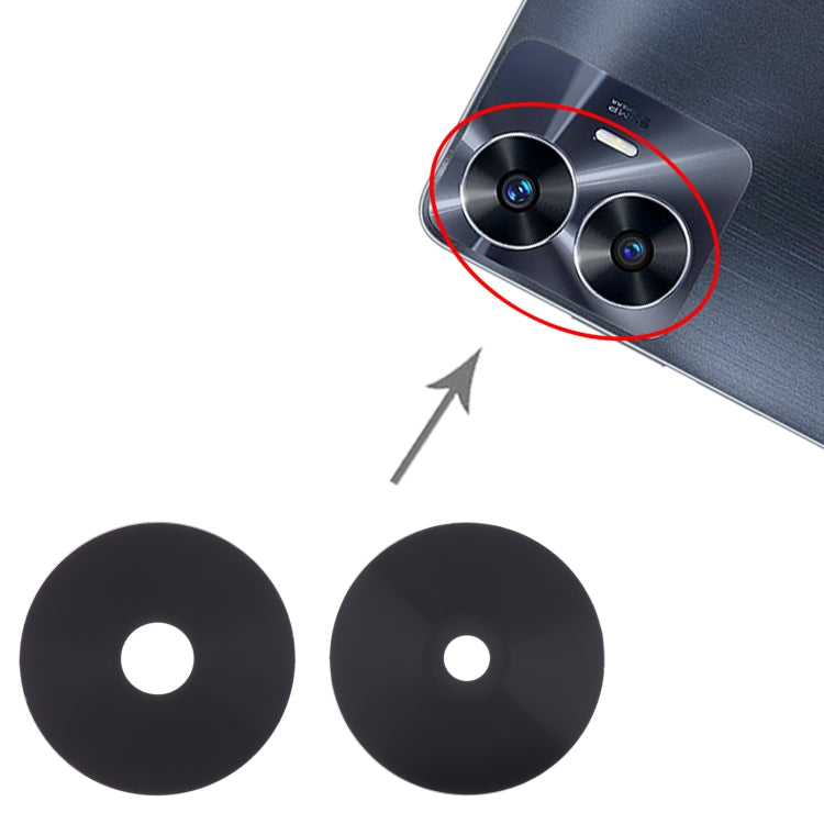 10pcs Original Rear Camera Lens For Realme C55, For Realme C55