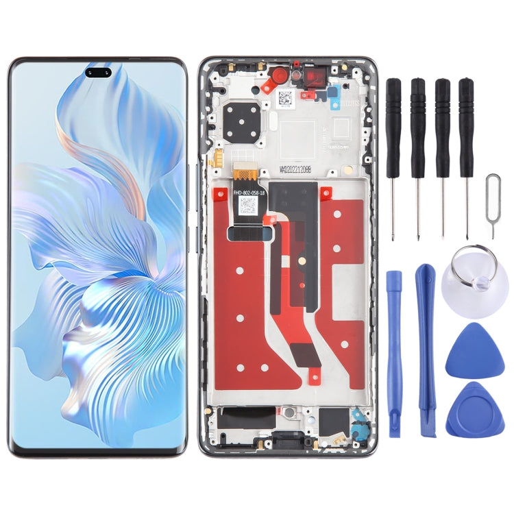 Per Honor 80 Pro digitalizzatore schermo LCD originale assemblaggio completo con cornice, For Honor 80 Pro