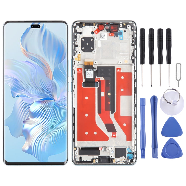 Per Honor 80 Pro digitalizzatore schermo LCD originale assemblaggio completo con cornice, For Honor 80 Pro