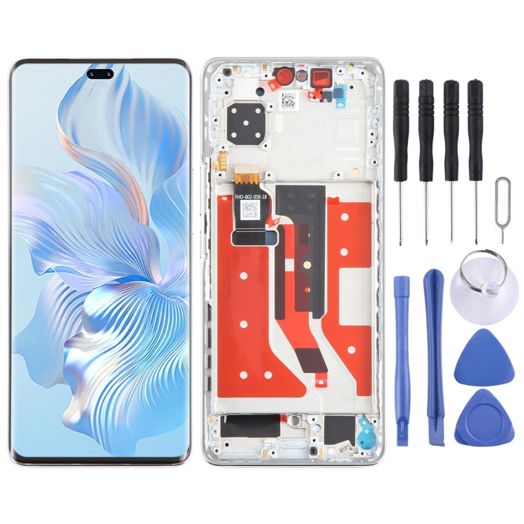 Per Honor 80 Pro digitalizzatore schermo LCD originale assemblaggio completo con cornice, For Honor 80 Pro