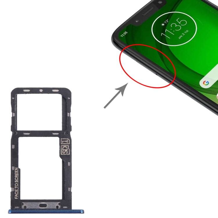 Per Motorola Moto G7 Vassoio scheda SIM di alimentazione + vassoio scheda Micro SD, For Motorola Moto G7 Power(US Version)