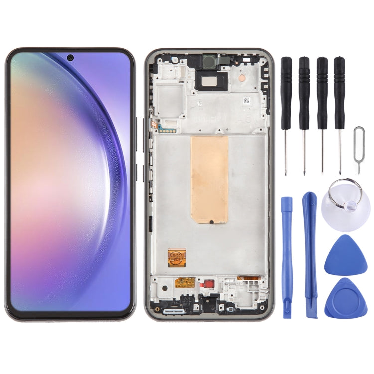 For Samsung Galaxy A54 5G SM-A546 OLED LCD Display Digitizer Full Assembly with Frame, For Samsung Galaxy A54 5G 6.43 inch