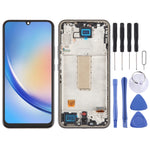 Per Samsung Galaxy A34 5G SM-A346B Display LCD OLED digitalizzatore assemblaggio completo con cornice, For Samsung Galaxy A34 5G