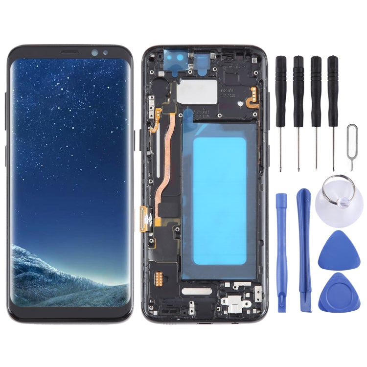 Per Samsung Galaxy S8 SM-G950 TFT LCD Screen Digitizer assemblaggio completo con cornice