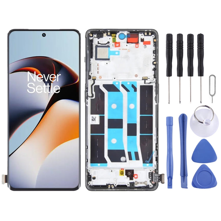 For OnePlus Ace 2 PHK110 LCD Screen Digitizer Full Assembly with Frame, For OnePlus Ace 2