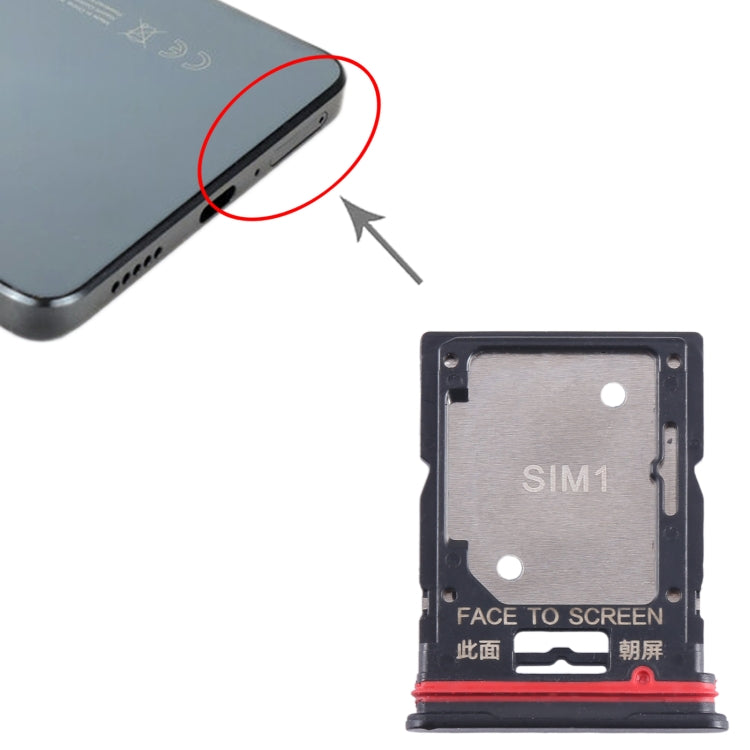 Per Xiaomi Redmi Note 11T Pro Vassoio scheda SIM + Vassoio scheda SIM/Vassoio scheda Micro SD, For Xiaomi Redmi Note 11T Pro