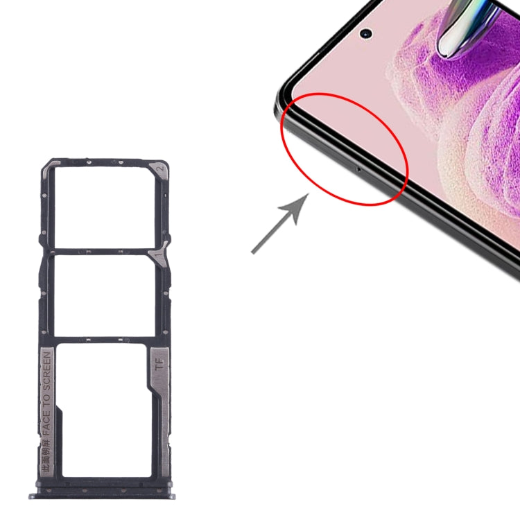 Per Xiaomi Redmi Note 12s Vassoio scheda SIM + Vassoio scheda SIM + Vassoio scheda Micro SD, For Xiaomi Redmi Note 12s