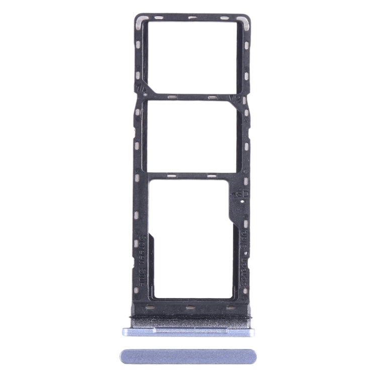 For Tecno Pova 2 SIM Card Tray + SIM Card Tray + Micro SD Card Tray, For Tecno Pova 2, For Tecno Pova 2 (Baby Blue)