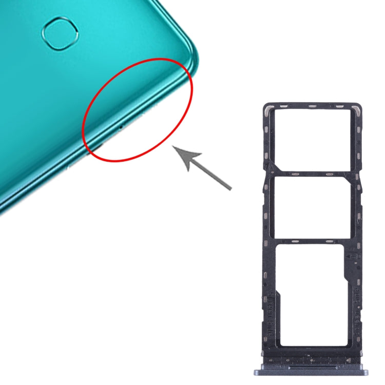 For Tecno Spark Go 2022 SIM Card Tray + SIM Card Tray + Micro SD Card Tray, For Tecno Spark Go 2022