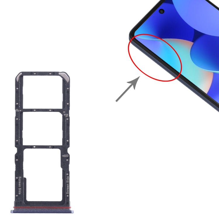 For Tecno Spark 10 Pro KI7 SIM Card Tray + SIM Card Tray + Micro SD Card Tray, For Tecno Spark 10 Pro