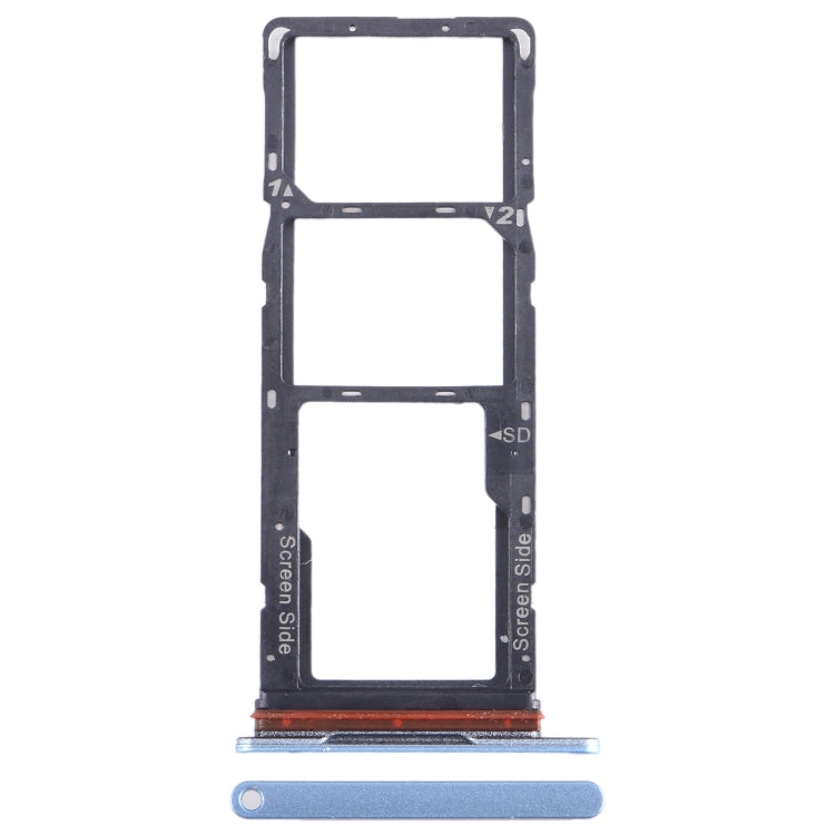 For Tecno Pop 7 BF6 SIM Card Tray + SIM Card Tray + Micro SD Card Tray, For Tecno Pop 7