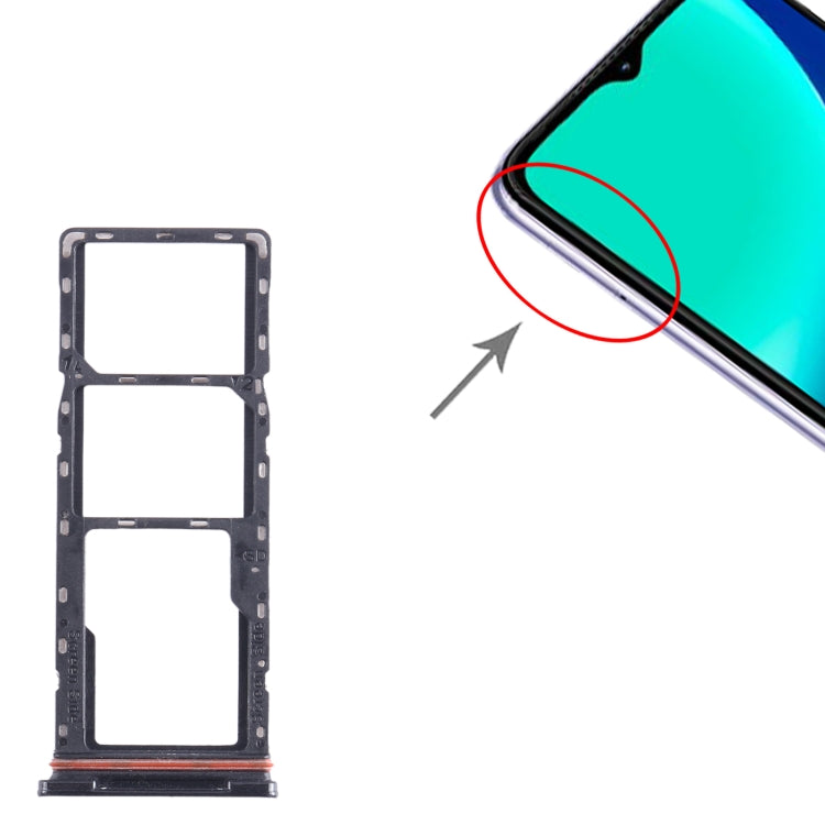 For Infinix Hot 10i X659B SIM Card Tray + SIM Card Tray + Micro SD Card Tray, For Infinix Hot 10i