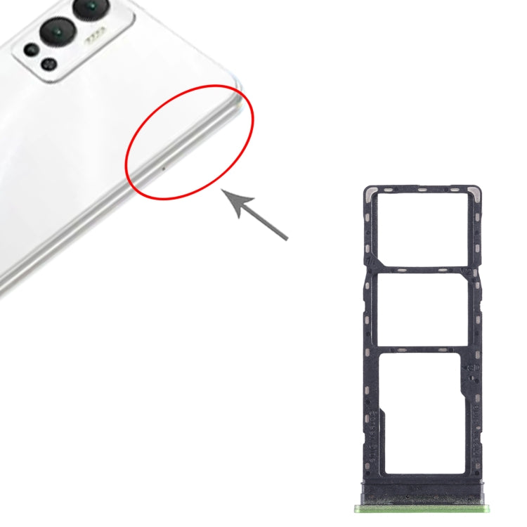 For Infinix Hot 12 X6817 SIM Card Tray + SIM Card Tray + Micro SD Card Tray, For Infinix Hot 12