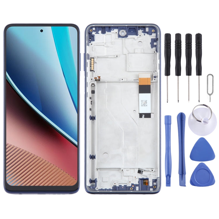 Schermo LCD completo con cornice per Motorola Moto G Stylus 2023
