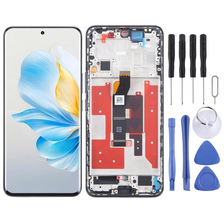 Per Honor 100 digitalizzatore schermo LCD originale assemblaggio completo con cornice, For Honor 100 (Original)