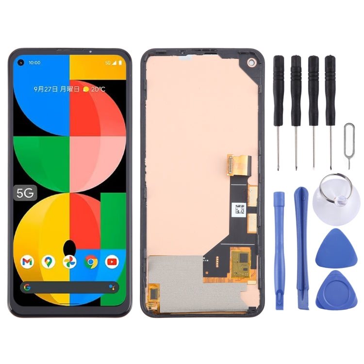 Per Google Pixel 5a 5G G1F8F G4S1M Schermo LCD TFT con digitalizzatore assemblaggio completo, non supporta l'identificazione delle impronte digitali, For Google Pixel 5a 5G