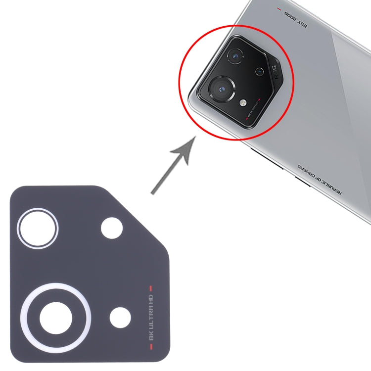 For Asus ROG Phone 8 AI2401 Rear Camera Lens, For Asus ROG Phone 8