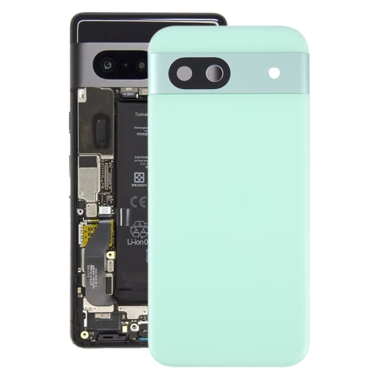 Per la copertura posteriore della batteria di Google Pixel 8A con copriobiettivo della fotocamera, For Google Pixel 8A (Green), For Google Pixel 8A (Blue)