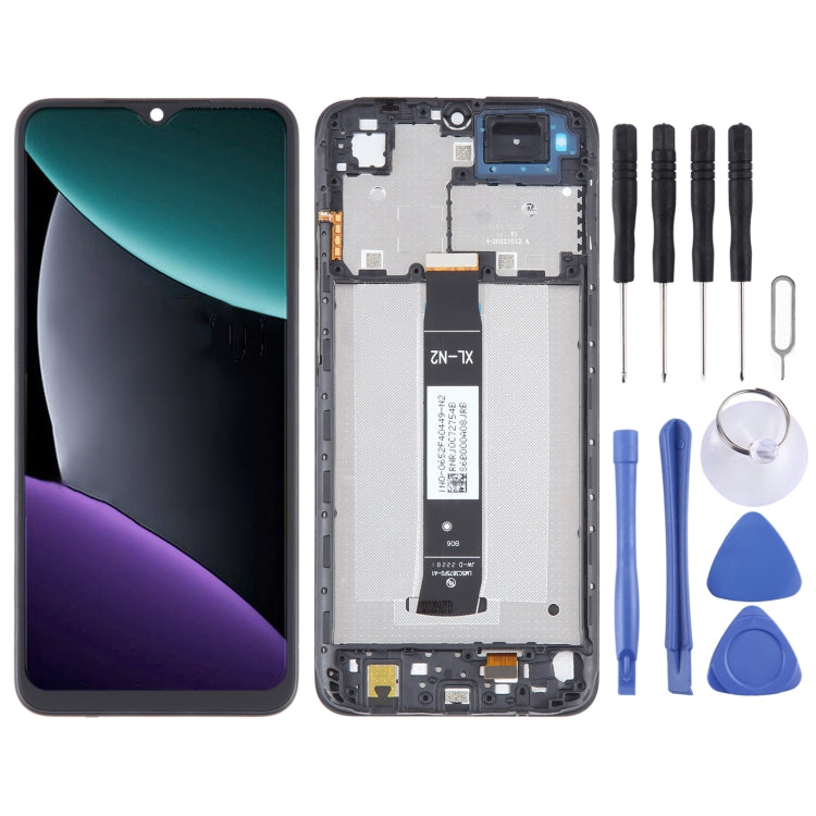 For Xiaomi Poco C51 OEM Material LCD Screen Digitizer Full Assembly With Frame, For Xiaomi Poco C51