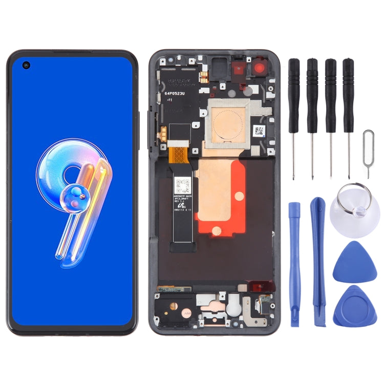 For Asus Zenfone 9 9Z AI2202 Original LCD Screen Digitizer Full Assembly with Frame, For Asus Zenfone 9(Original)