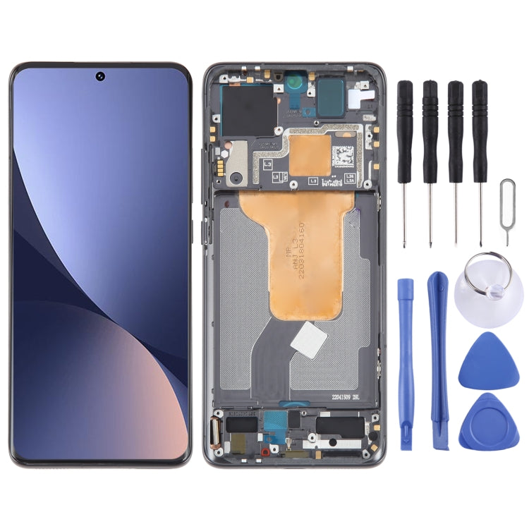 Per Xiaomi 12 digitalizzatore schermo LCD in materiale AMOLED originale assemblaggio completo con cornice, For Xiaomi 12(Original)