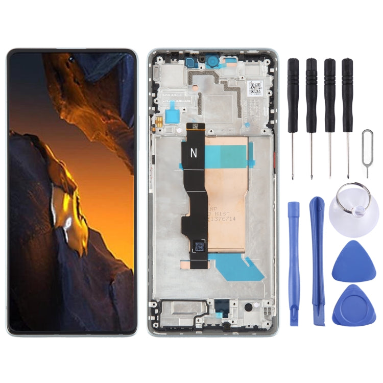 Per Xiaomi Poco F5 Originale AMOLED Materiale LCD Screen Digitizer assemblaggio completo con cornice, For Xiaomi Poco F5 (Original)