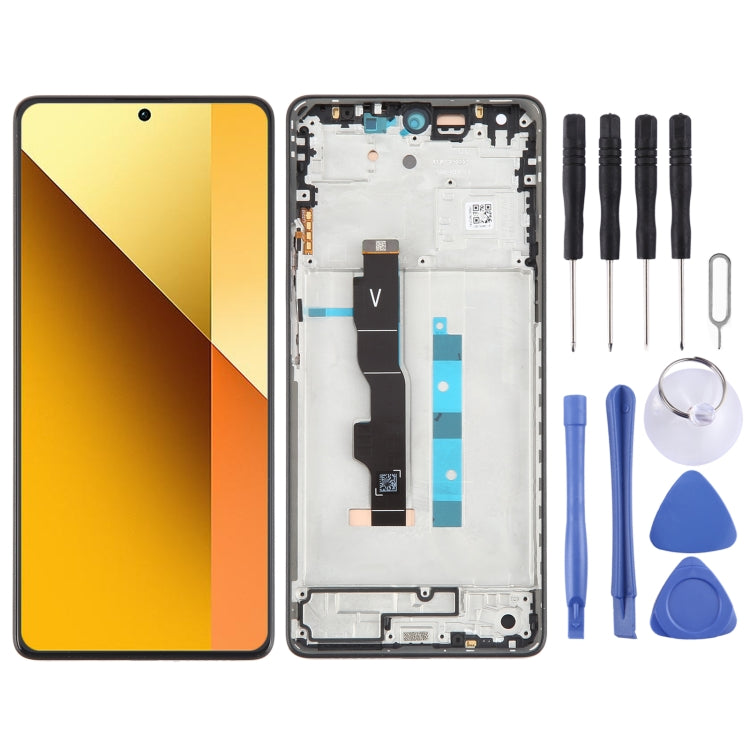 Per Xiaomi Redmi Note 13 5G digitalizzatore schermo LCD in materiale AMOLED originale assemblaggio completo con cornice, For Xiaomi Redmi Note 13 5G(Original)