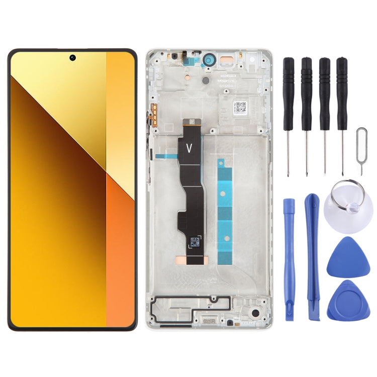 Per Xiaomi Redmi Note 13 5G digitalizzatore schermo LCD in materiale AMOLED originale assemblaggio completo con cornice, For Xiaomi Redmi Note 13 5G(Original)