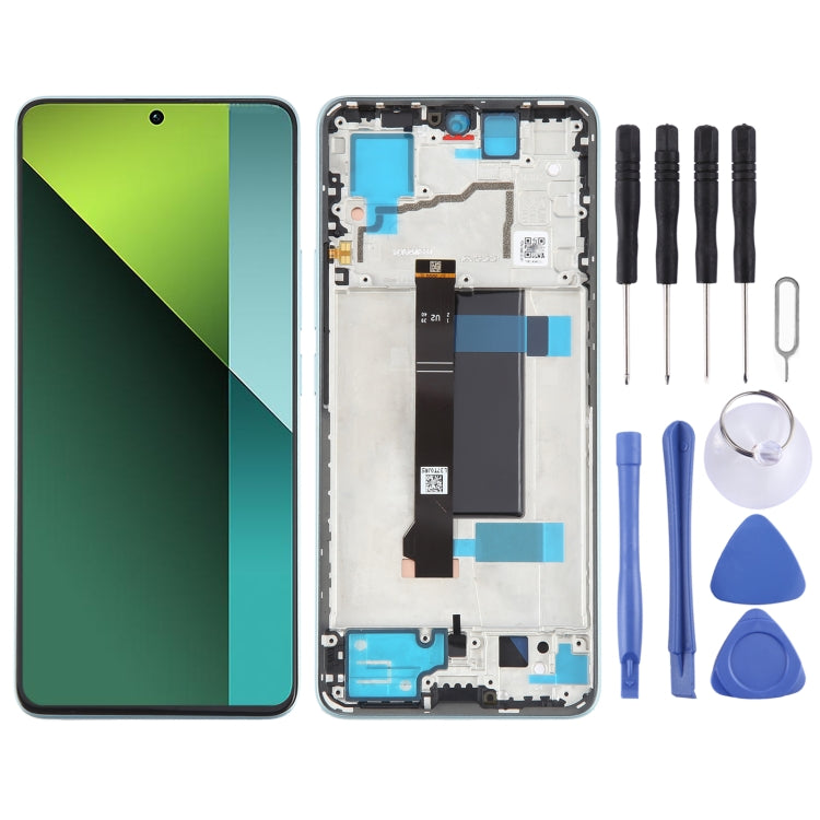 Per Xiaomi Redmi Note 13 Pro 5G digitalizzatore schermo LCD in materiale AMOLED originale assemblaggio completo con telaio, For Xiaomi Redmi Note 13 Pro 5G(Original)