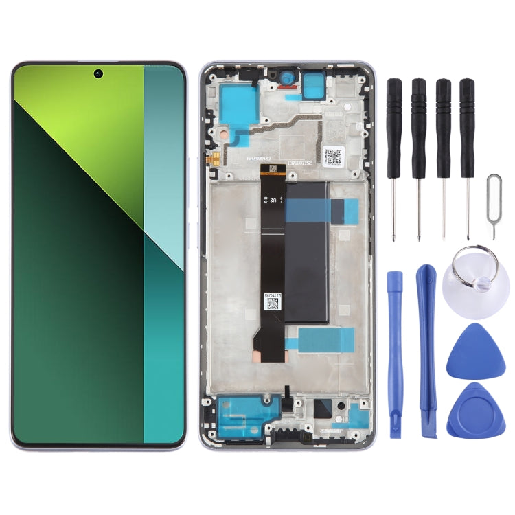 Per Xiaomi Redmi Note 13 Pro 5G digitalizzatore schermo LCD in materiale AMOLED originale assemblaggio completo con telaio, For Xiaomi Redmi Note 13 Pro 5G(Original)